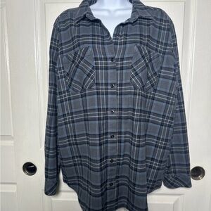 5.11 Tactical Blue and Black Boxy Button Down Shirt